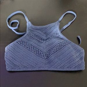 Xhilaration Dark Blue Swim Top